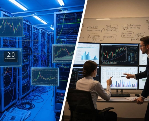 Algorithmic Trading vs Quantitative Investing comparison chart