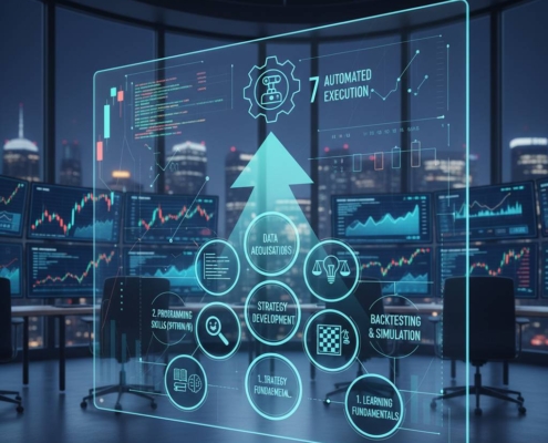 2025 algorithmic trading platform interface with AI integration