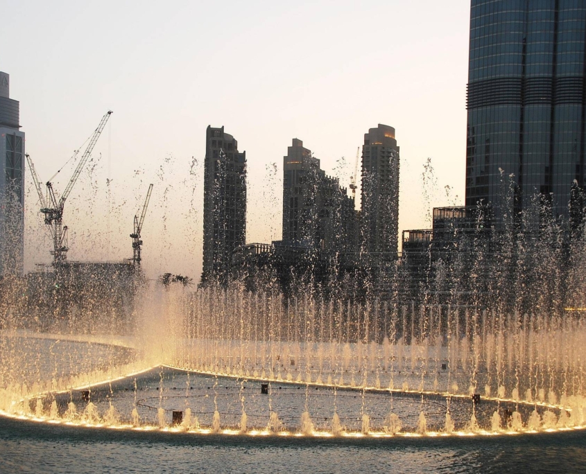 The Dubai International Financial Centre (DIFC) skyline, a global hub for private wealth management and financial services.