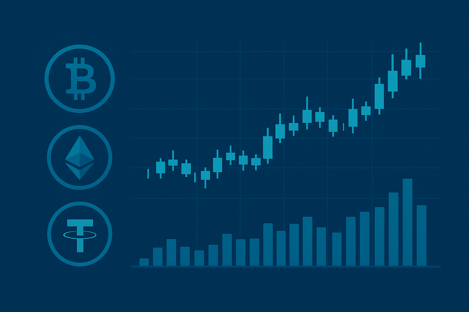 Coins market metrics—price, market cap, volume comparison